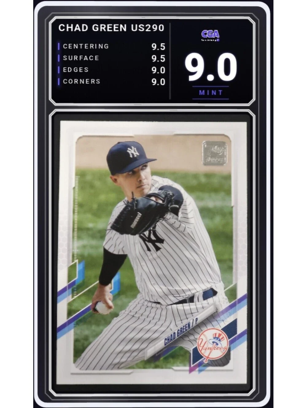 2021 Topps Update #US290 Chad Green New York Yankees MLB - CGA 9.0 Digital Grade